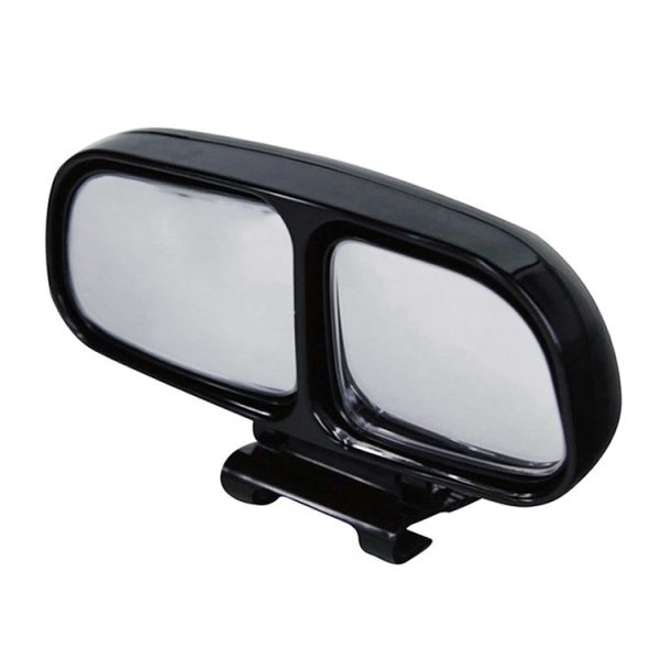 Left Side Rear View Blind Spot Mirror Universal adjustable Wide Angle Auxiliary Mirror (Black) - Image 2