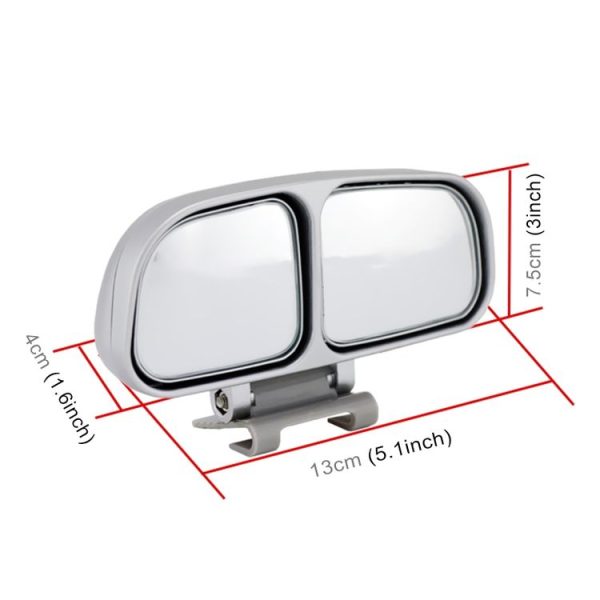 Left Side Rear View Blind Spot Mirror Universal adjustable Wide Angle Auxiliary Mirror (Black) - Image 5