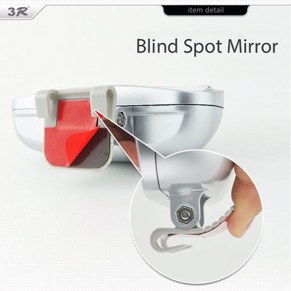 Left Side Rear View Blind Spot Mirror Universal adjustable Wide Angle Auxiliary Mirror (Black) - Image 6
