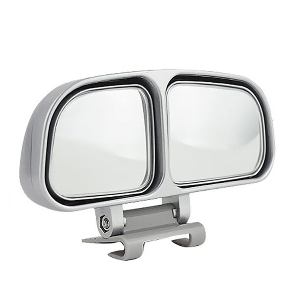 Right Side Rear View Blind Spot Mirror Universal adjustable Wide Angle Auxiliary Mirror (Silver) - Image 2