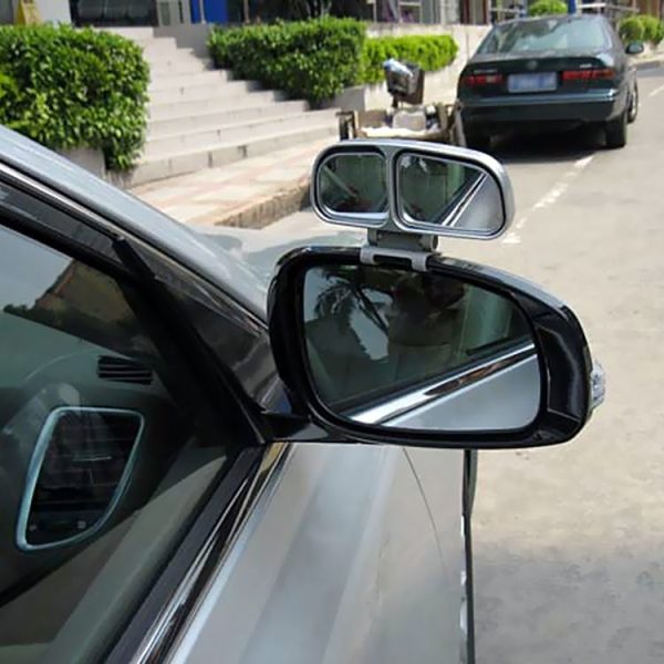 Right Side Rear View Blind Spot Mirror Universal adjustable Wide Angle Auxiliary Mirror (Silver) - Image 7