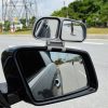 Right Side Rear View Blind Spot Mirror Universal adjustable Wide Angle Auxiliary Mirror (Silver) - Image 8