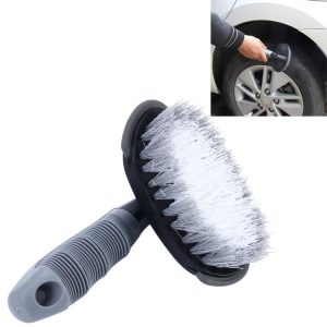 KANEED Car Motorcycle Washing Tool Car Tyre / Wheel Wash Cleaning Brush with Handle (Grey)