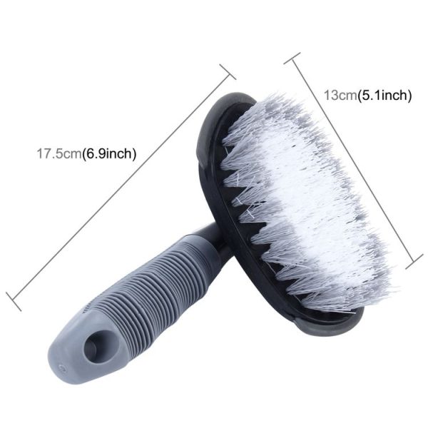 KANEED Car Motorcycle Washing Tool Car Tyre / Wheel Wash Cleaning Brush with Handle (Grey) - Image 2