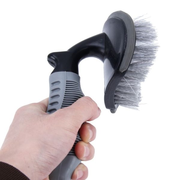 KANEED Car Motorcycle Washing Tool Car Tyre / Wheel Wash Cleaning Brush with Handle (Grey) - Image 5