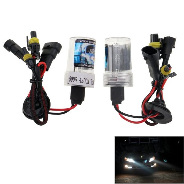 DC12V 35W HB3 / 9005 HID Xenon Light Single Beam Super Vision Waterproof Head Lamp, Color Temperature: 4300K, Pack of 2