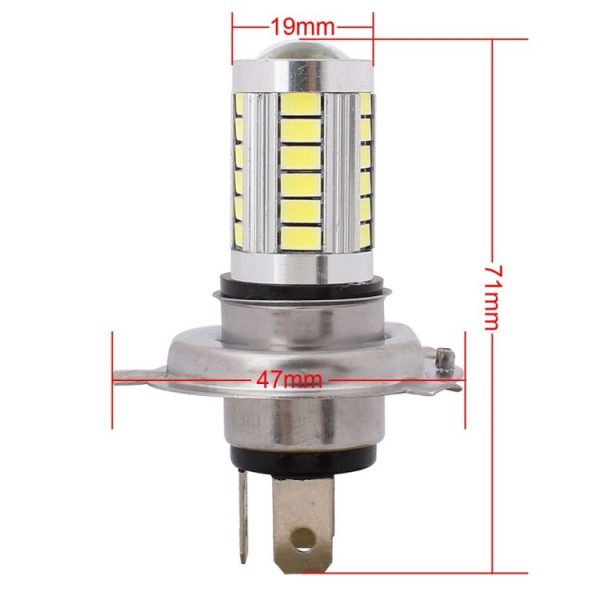 2 PCS H4 16.5W 990LM 6500K White Light 5630 SMD 33 LED Car Brake / Steering Light Bulb, DC12V - Image 4