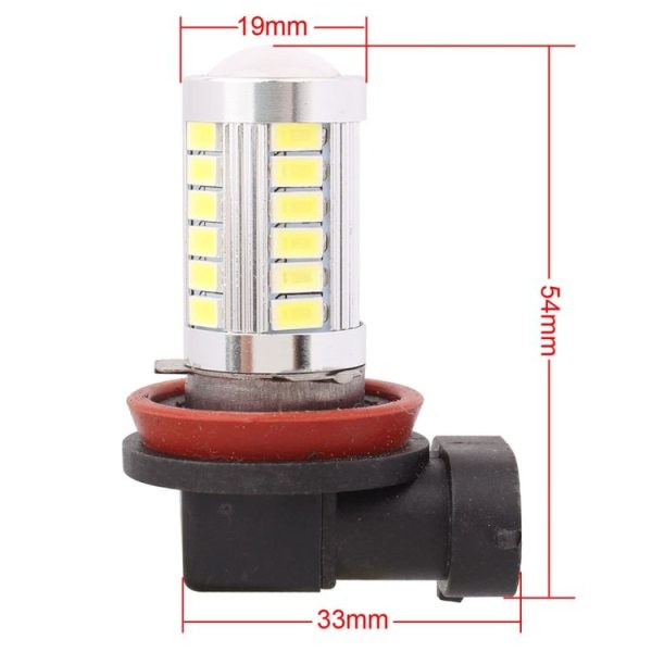 2 PCS H8 / H11 16.5W 990LM 6500K White Light 5630 SMD 33 LED Car Fog Light Bulb, DC12V - Image 4