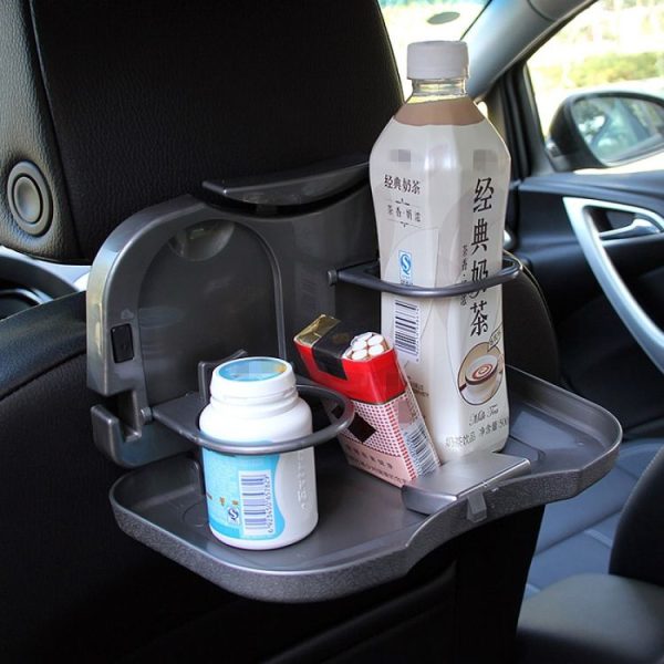 Car Rear Seat Multifunctional Folding Drink Holder - Image 9