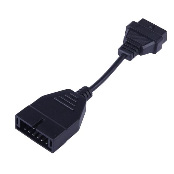 12 Pin to 16 Pin OBDII Diagnostic Cable for General Motors, Full Length: 19cm (Black) - Image 2
