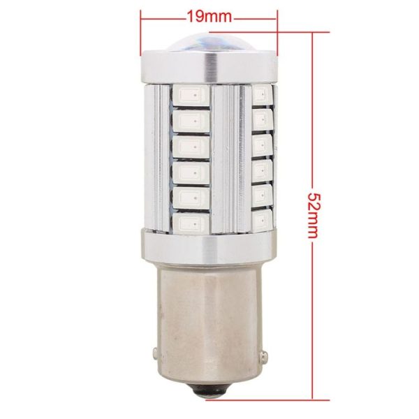 2PCS 1156 / BA15S 16.5W 1155LM 630-660nm 33 LED SMD 5630 Red Light Car Brake Light Lamp Bulb for Vehicles, DC12V (Red Light) - Image 6