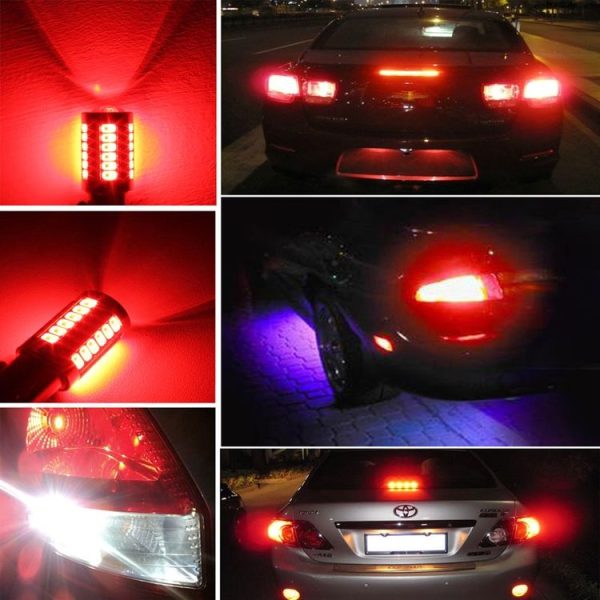 2PCS 1156 / BA15S 16.5W 1155LM 630-660nm 33 LED SMD 5630 Red Light Car Brake Light Lamp Bulb for Vehicles, DC12V (Red Light) - Image 8