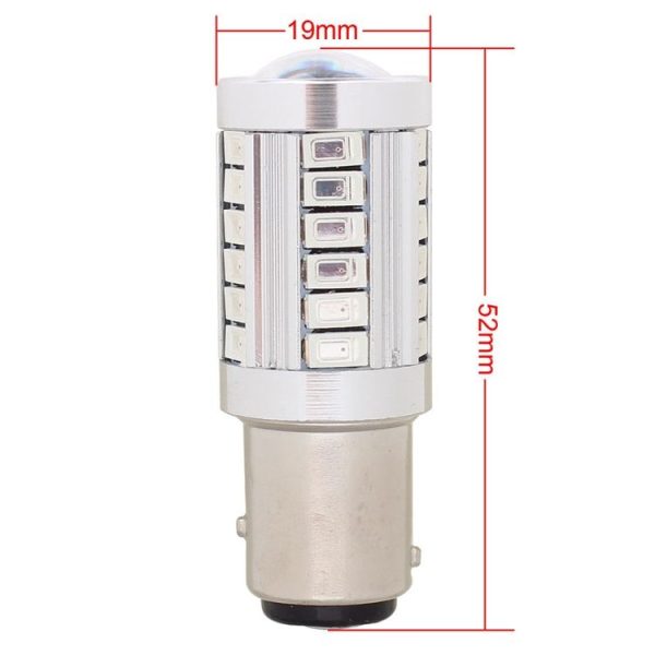 2PCS 1157 / BAY15D 16.5W 1155LM 630-660nm 33 LED SMD 5630 Red Light Car Brake Light Lamp Bulb for Vehicles, DC12V (Red Light) - Image 6