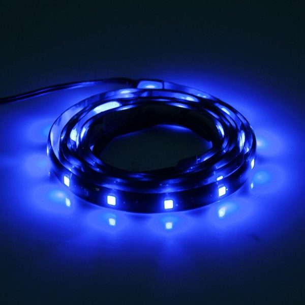 10 PCS 30cm 15 LED Waterproof Flexible Car Strip Light, DC 12V (Blue Light)