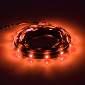 5PCS 90cm 45 LED Waterproof Flexible Car Strip Light, DC 12V (Orange Light)