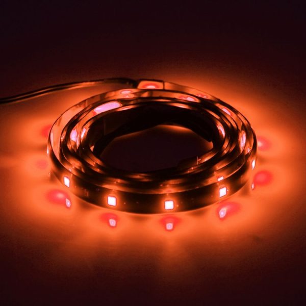 5PCS 90cm 45 LED Waterproof Flexible Car Strip Light, DC 12V (Orange Light)
