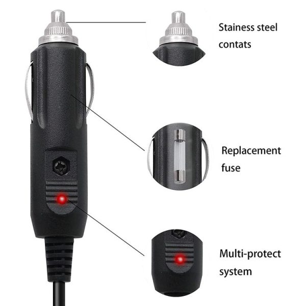 2A 3.5mm Power Supply Adapter Plug Coiled Cable Car Charger, Length: 40-140cm - Image 5