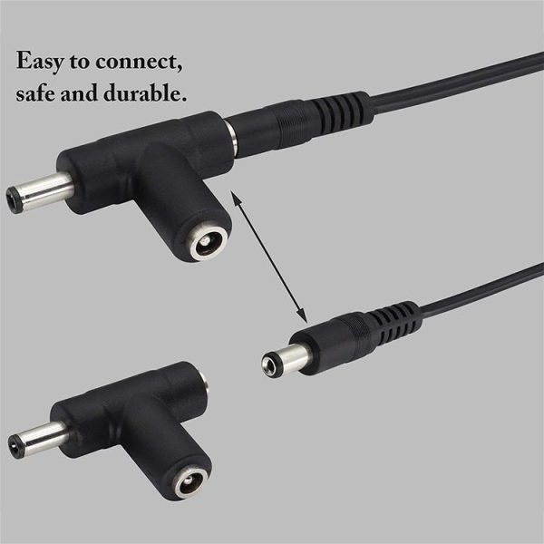 2A 5.5 x 2.1mm DC Power Supply Adapter Plug Coiled Cable Car Charger, Length: 40-140cm - Image 5