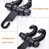 2pcs KANEED Car Vehicle Multi-functional Seat Headrest Bag Hanger Hook Holder Seat Headrest Hanger Hanging Holder Double Hooks (Black) - Image 4