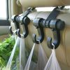 2pcs KANEED Car Vehicle Multi-functional Seat Headrest Bag Hanger Hook Holder Seat Headrest Hanger Hanging Holder Double Hooks (Black) - Image 7