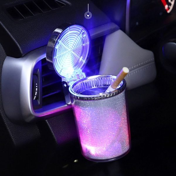 Portable 7 Color LED Light Car Automobile Ashtray Cigarette Holder, Size: 66 x 99 mm (White) - Image 7