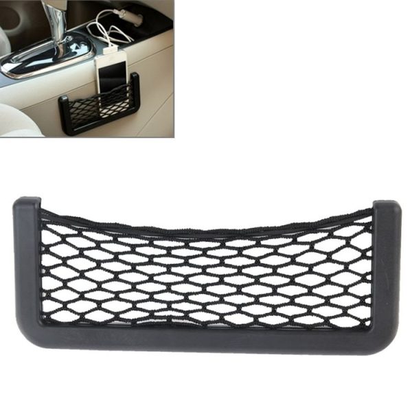Car Net Pockets 20cm x 8cm Automotive Storage String Bag with Adhesive - Image 2