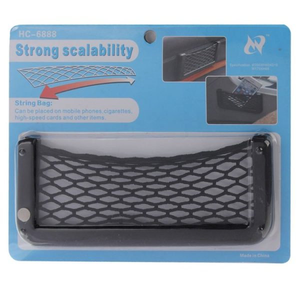 Car Net Pockets 20cm x 8cm Automotive Storage String Bag with Adhesive - Image 7