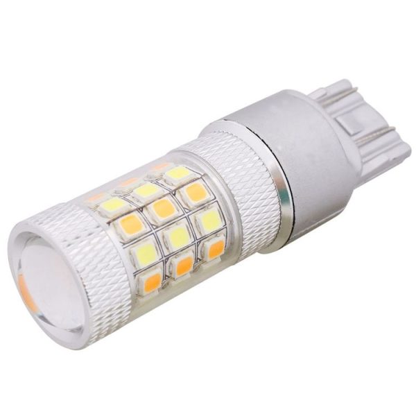 T20 / 7443 8W 420LM White + Yellow Light 42 LED 2835 SMD Car Brake Light Steering Light Bulb, DC 12V - Image 2