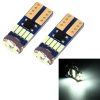 2PCS T10 3W 450LM White Light 15 LED 4014 SMD LED Decode Error-Free Canbus Car Clearance Lamp, DC12V