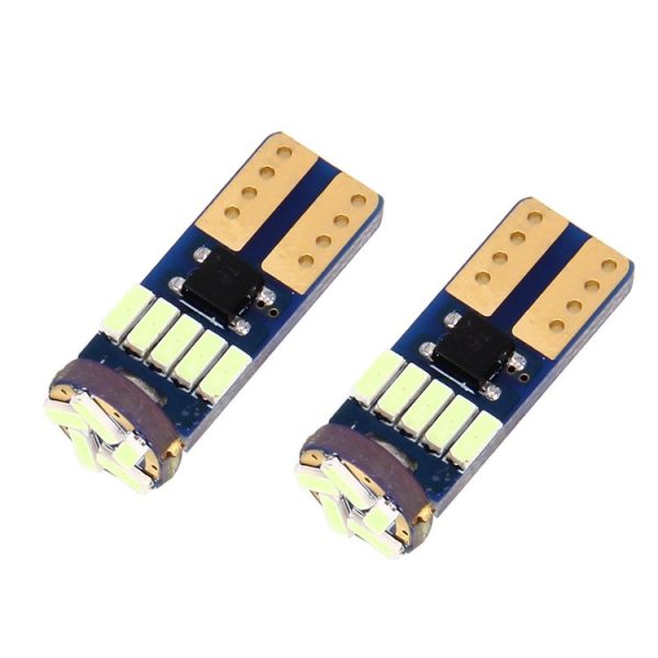 2PCS T10 3W 450LM White Light 15 LED 4014 SMD LED Decode Error-Free Canbus Car Clearance Lamp, DC12V - Image 2