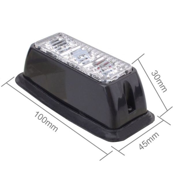9W 540LM 6500K 3-LED White Light Wired Car Flashing Warning Signal Lamp, DC12V, Wire Length: 95cm - Image 3