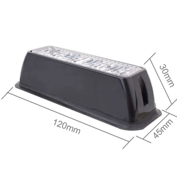12W 720LM 6500K 577-597nm 4-LED White + Yellow Light Wired Car Flashing Warning Signal Lamp, DC12-24V, Wire Length: 95cm - Image 3