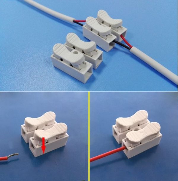 100 PCS 2 Way Push Quick Cable Connector Terminal Wiring Terminal 220V 2A (White) - Image 6