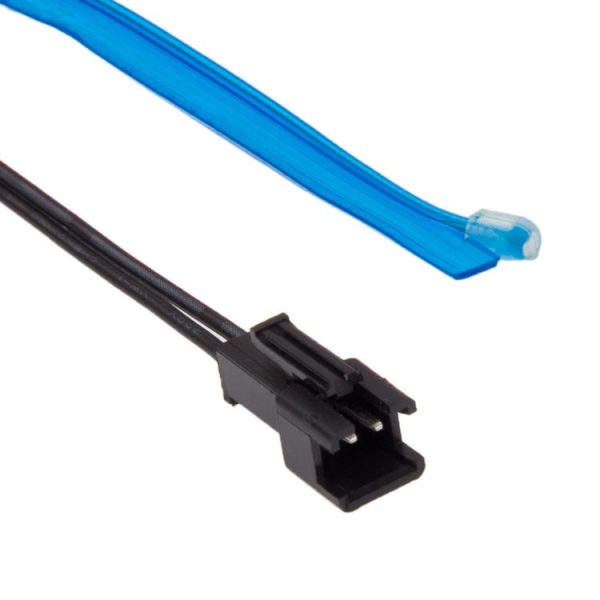 EL Cold Blue Light Waterproof Flat Flexible Car Strip Light with Driver for Car Decoration, Length: 5m (Blue) - Image 3