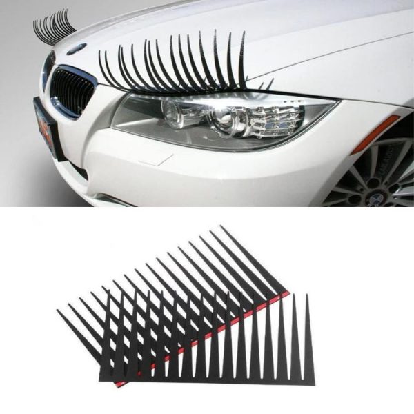 2 PCS Etle Electric Eye Vehicle Eyelashes (Black)