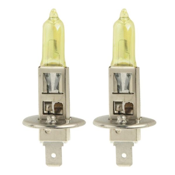 2 X H1 HOD Halogen Bulbs 12V 100W 2400 LM 3500K Yellow Light Headlights - Image 4