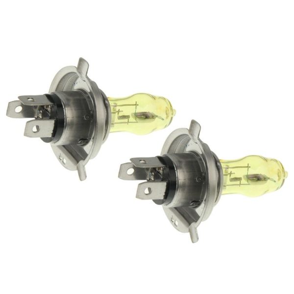 2 X H4 HOD Halogen Bulbs 12V 100W 2400 LM 3500K Yellow Light Headlights - Image 5