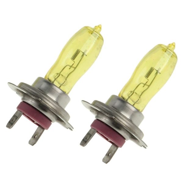 2 X H7 HOD Halogen Bulbs 12V 100W 2400 LM 3500K Yellow Light Headlights - Image 3