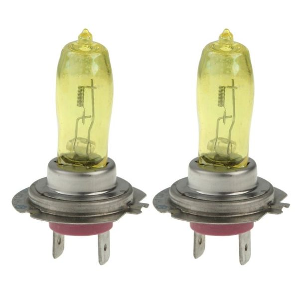 2 X H7 HOD Halogen Bulbs 12V 100W 2400 LM 3500K Yellow Light Headlights - Image 4