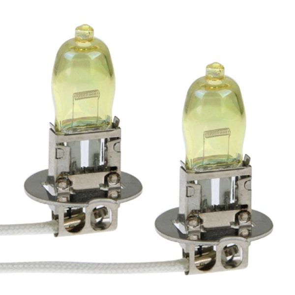 2 X H3 HOD Halogen Bulbs 12V 100W 2400 LM 3500K Yellow Light Headlights - Image 3