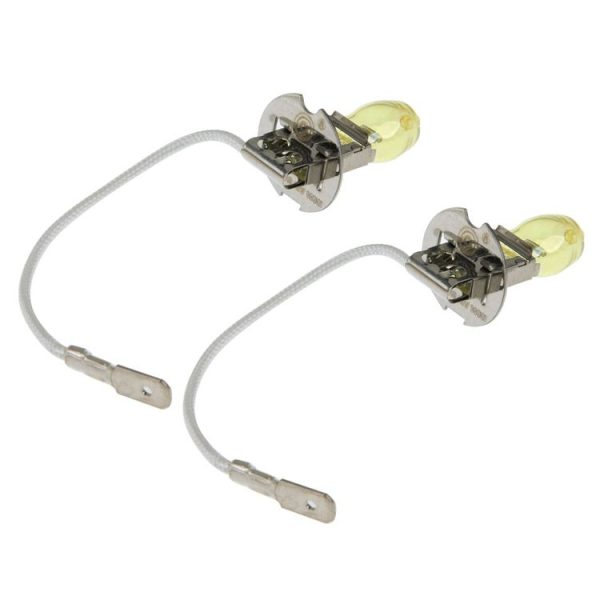 2 X H3 HOD Halogen Bulbs 12V 100W 2400 LM 3500K Yellow Light Headlights - Image 4