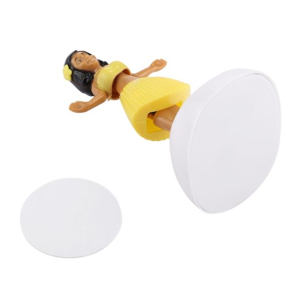 Solar Powered Bobble Head Dancing Toy Car Decoration Ornament Cute Hula Princess (Yellow) - Image 5