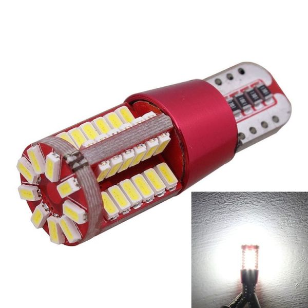 2 PCS T10 5W 285LM White Light 57 SMD 4014 LED Error-Free Canbus Car Clearance Lights Lamp, DC 12V