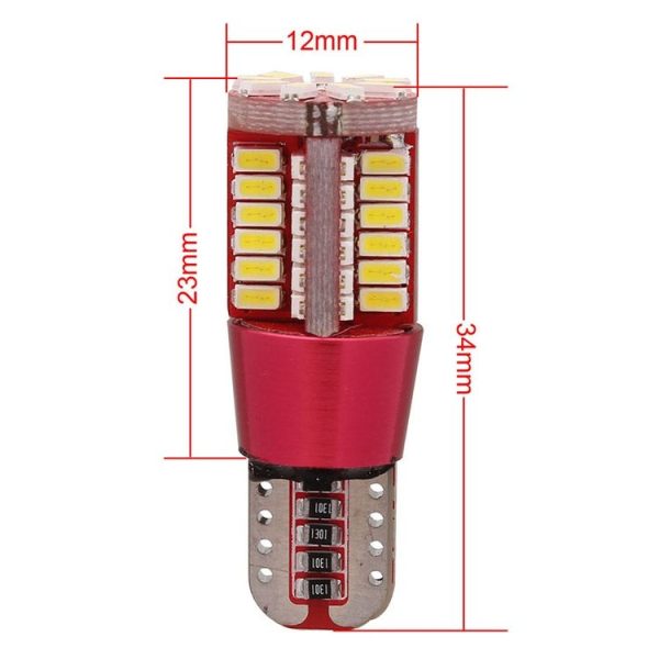 2 PCS T10 5W 285LM White Light 57 SMD 4014 LED Error-Free Canbus Car Clearance Lights Lamp, DC 12V - Image 5