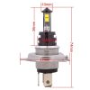 H4 20W 800LM White Light 4 CREE XT-E LED Car Daytime Running Light Headlight Bulb, DC 12-24V - Image 5