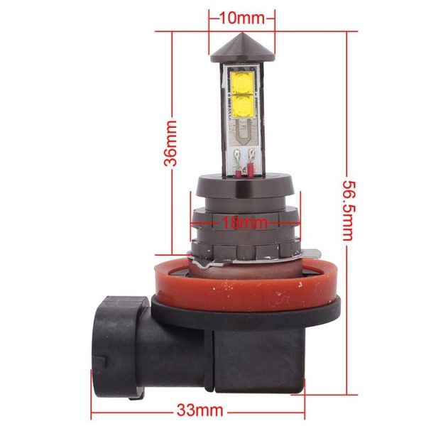 H11 20W 800LM White Light 4 CREE XT-E LED Car Daytime Running Light Fog Light Bulb, DC 12-24V - Image 5