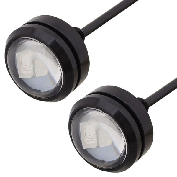 2 PCS 22.5mm 1.5W 150LM Yellow Light 3 LED SMD 5630 Spotlight Eagle Eye Light Daytime Running Light for Vehicles - Image 2