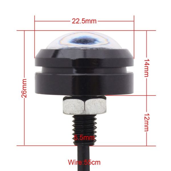 2 PCS 22.5mm 1.5W 150LM Yellow Light 3 LED SMD 5630 Spotlight Eagle Eye Light Daytime Running Light for Vehicles - Image 5