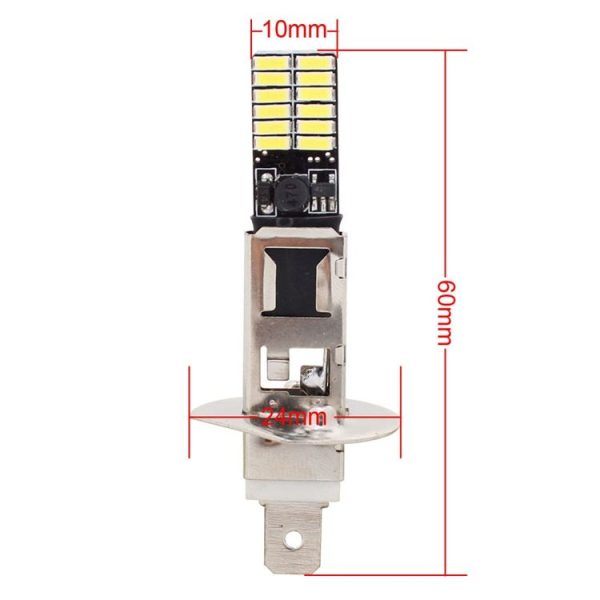2 PCS H1 4.8W 720LM 6500K White Light 24 LED SMD 4014 Error-Free Canbus Car Clearance Lights Lamp, DC 12V - Image 4
