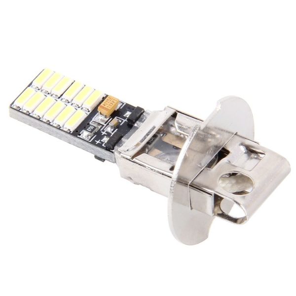 2 PCS H3 4.8W 720LM 6500K White Light 24 LED SMD 4014 Error-Free Canbus Car Clearance Lights Lamp, DC 12V - Image 3